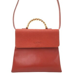 Loewe Velazquez 2way Leather twist Handle Handbag Brown